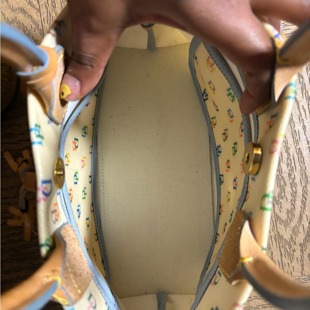 Dooney & Bourke Multicolor Logo Satchel - Picture 3 of 5